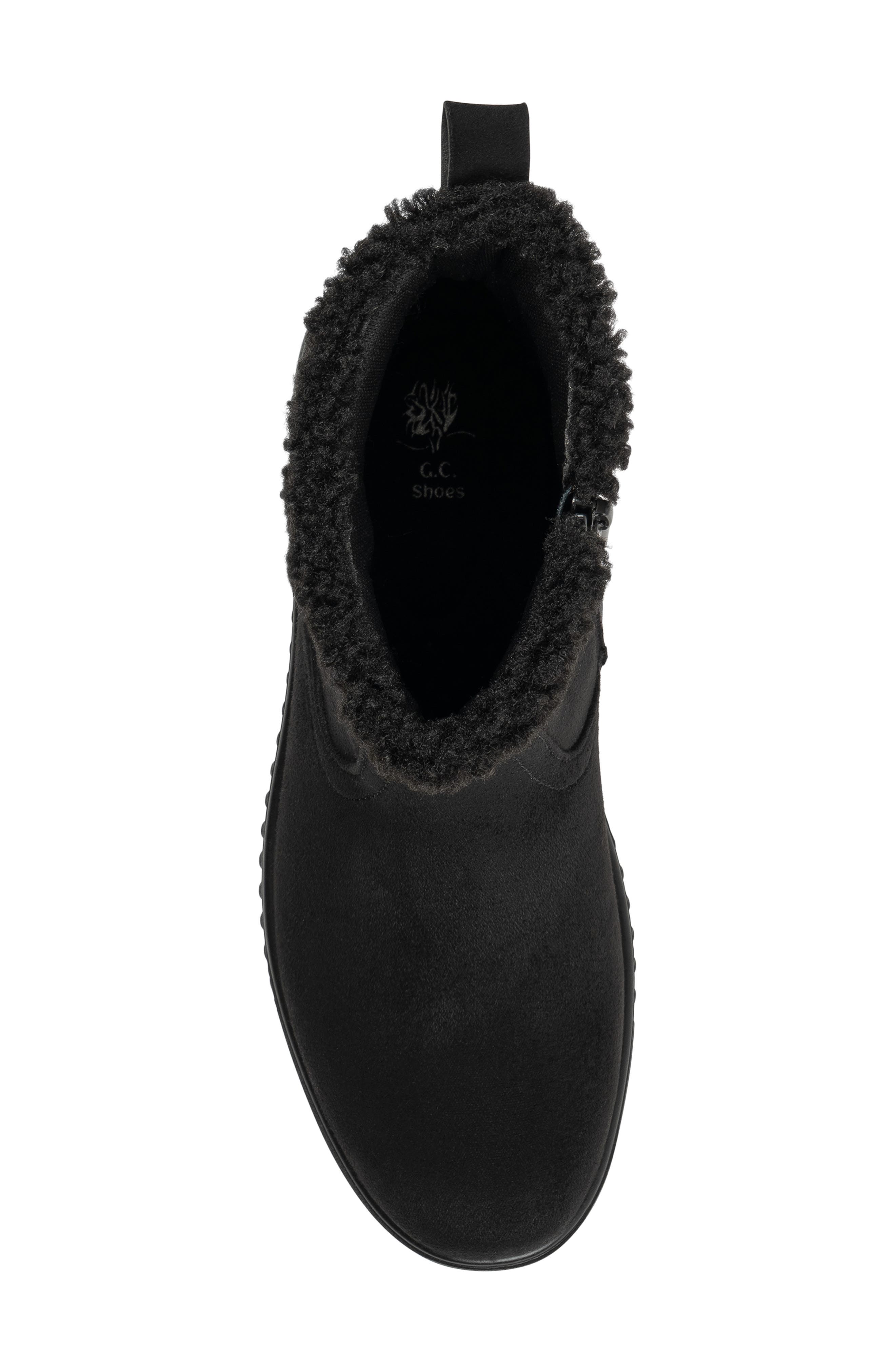 Teegan Faux Leather Boot, Alternate, color, BLACK
