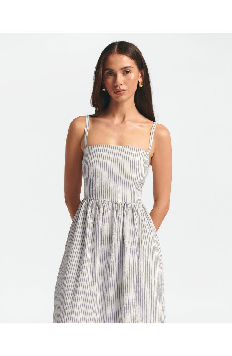 ST MRLO Lanah Midi Dress, Alternate, color, Navy Stripe