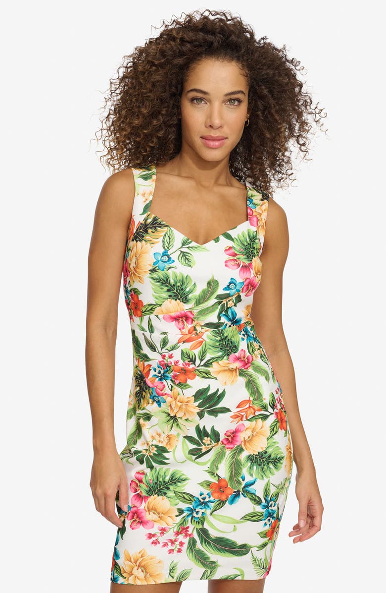 Siena Crepe Print Minidress, Alternate, color, White Multi