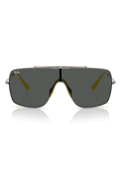 Ray Ban Ray-ban 56mm Scuderia Ferrari Wrap Shield Sunglasses In Gunmetal