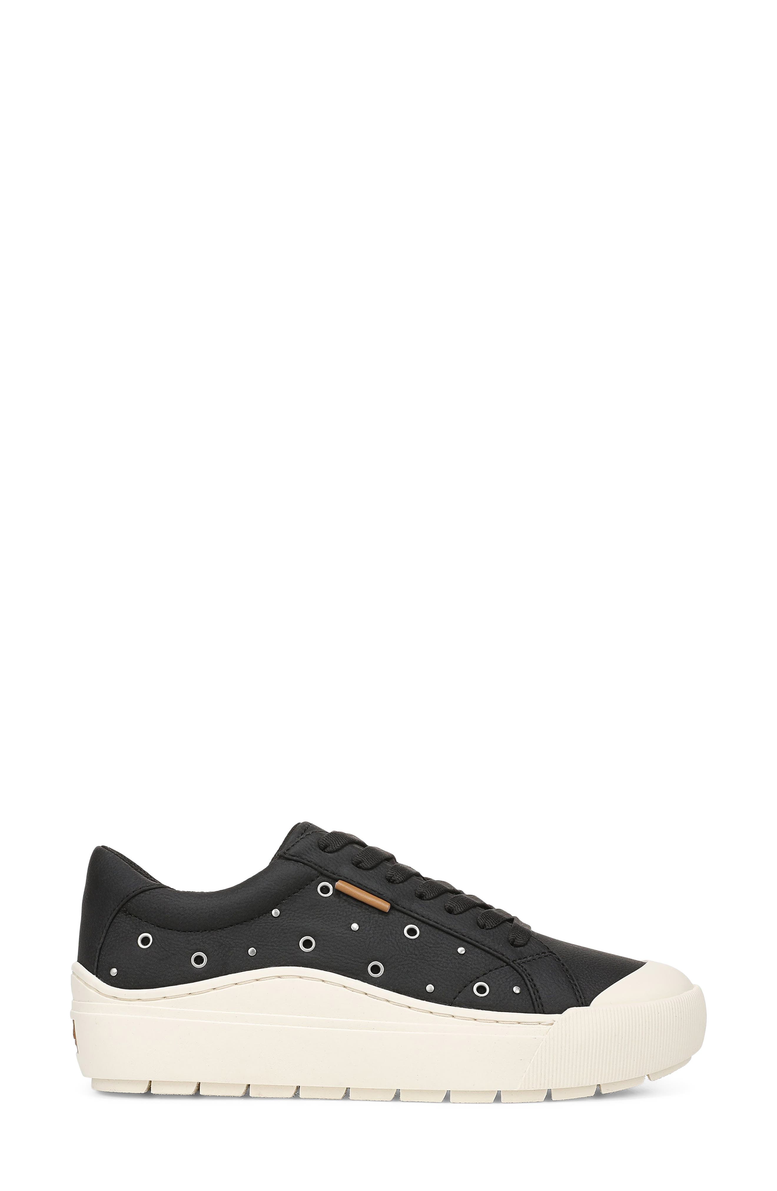 Timeoff Stud Faux Leather Sneaker, Alternate, color, DUSTY BLACK STUD FAUX LEATHER