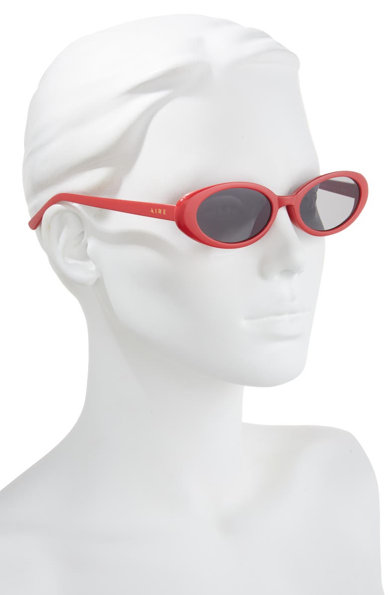 AIRE Fornax 53mm Oval Sunglasses, Alternate, color, Poppy/Smoke Mono