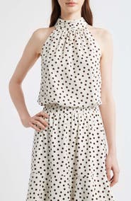 Anne Klein Shirred Neck Sleeveless Top