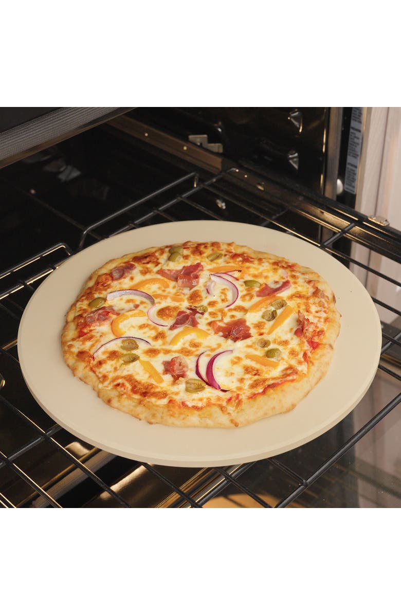 Old Stone Cordierite Round Pizza Stone, 14-Inch, Alternate, color, Beige