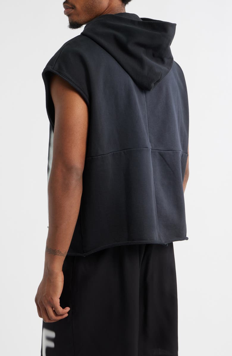 PURPLE BRAND Logo Sleeveless Cotton Fleece Hoodie, Alternate, color,