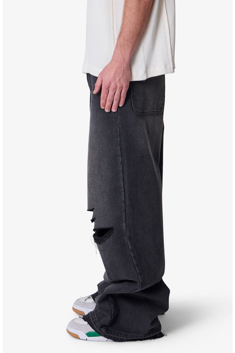 Baggy Rave Distressed Relaxed Wide Leg Jeans, Alternate, color, VINTAGE BLACK
