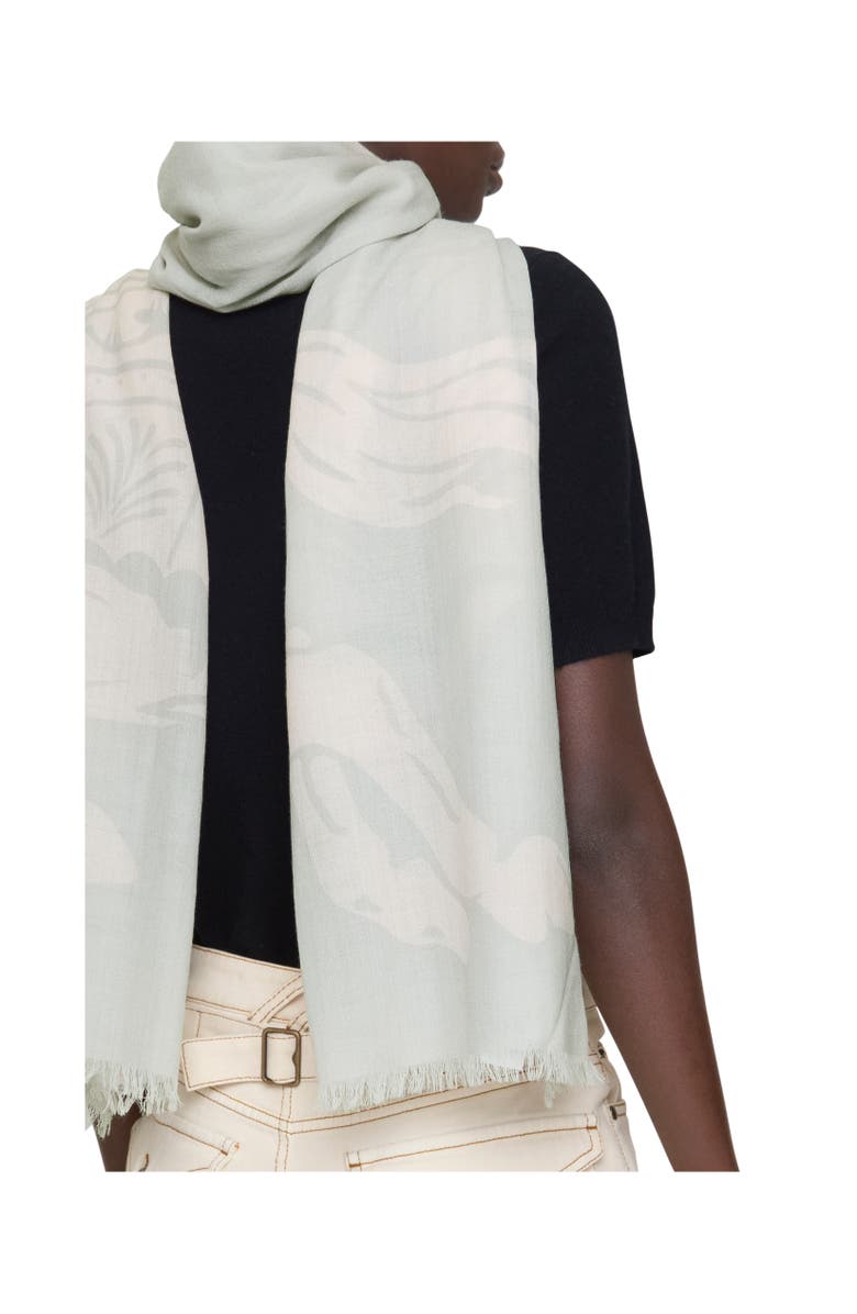 Burberry Wide EKD Wool Scarf, Alternate, color, Mitten