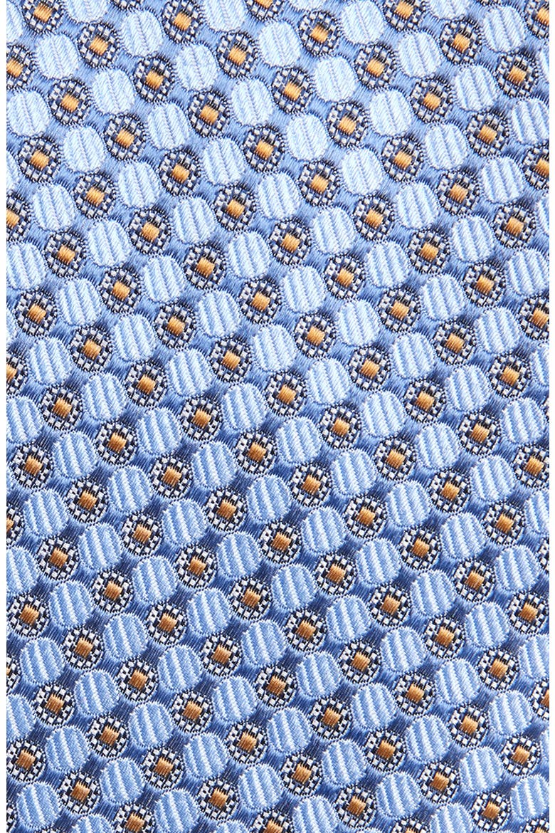 Neat Medallion Silk Tie, Alternate, color, LIGHT BLUE