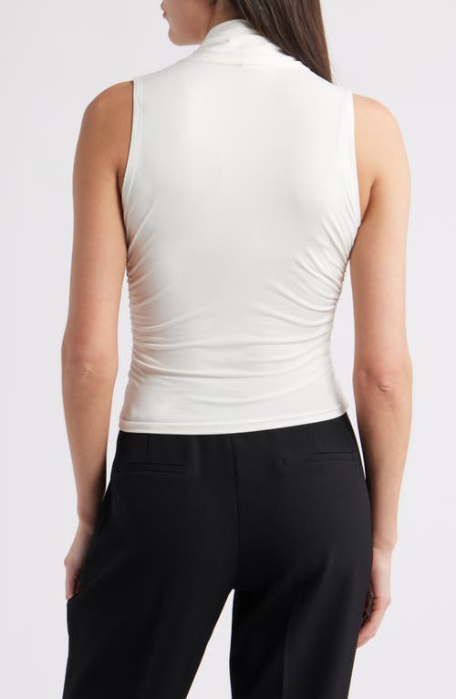 NIKKI LUND NIKKI LUND RANI RUCHED TIE NECK SLEEVELESS TOP 
