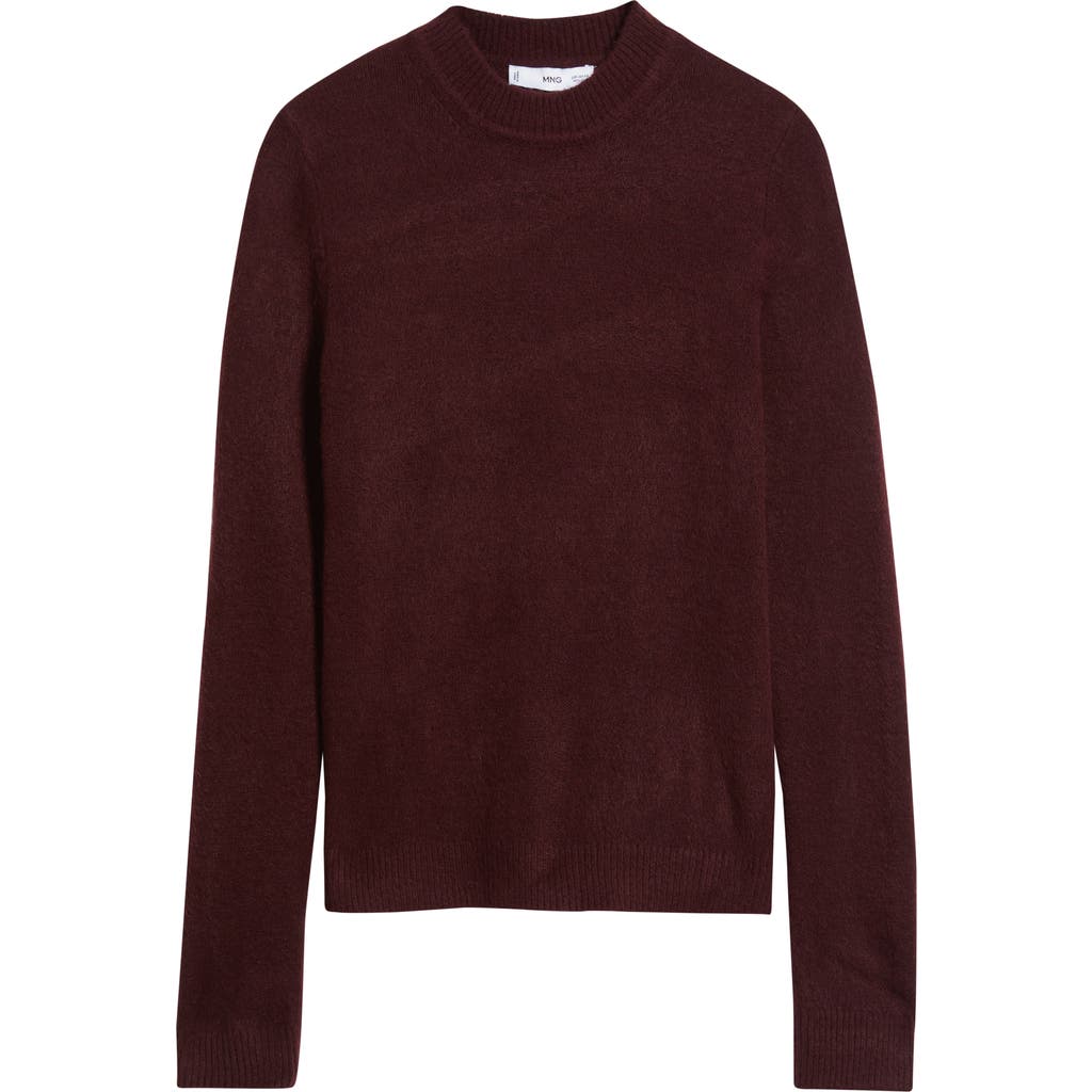 Mango Crewneck Sweater In Brown