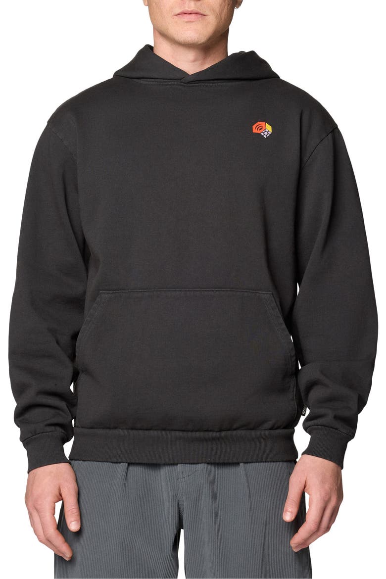 Tricolor Logo Graphic Hoodie, Main, color, STEALTH GREY