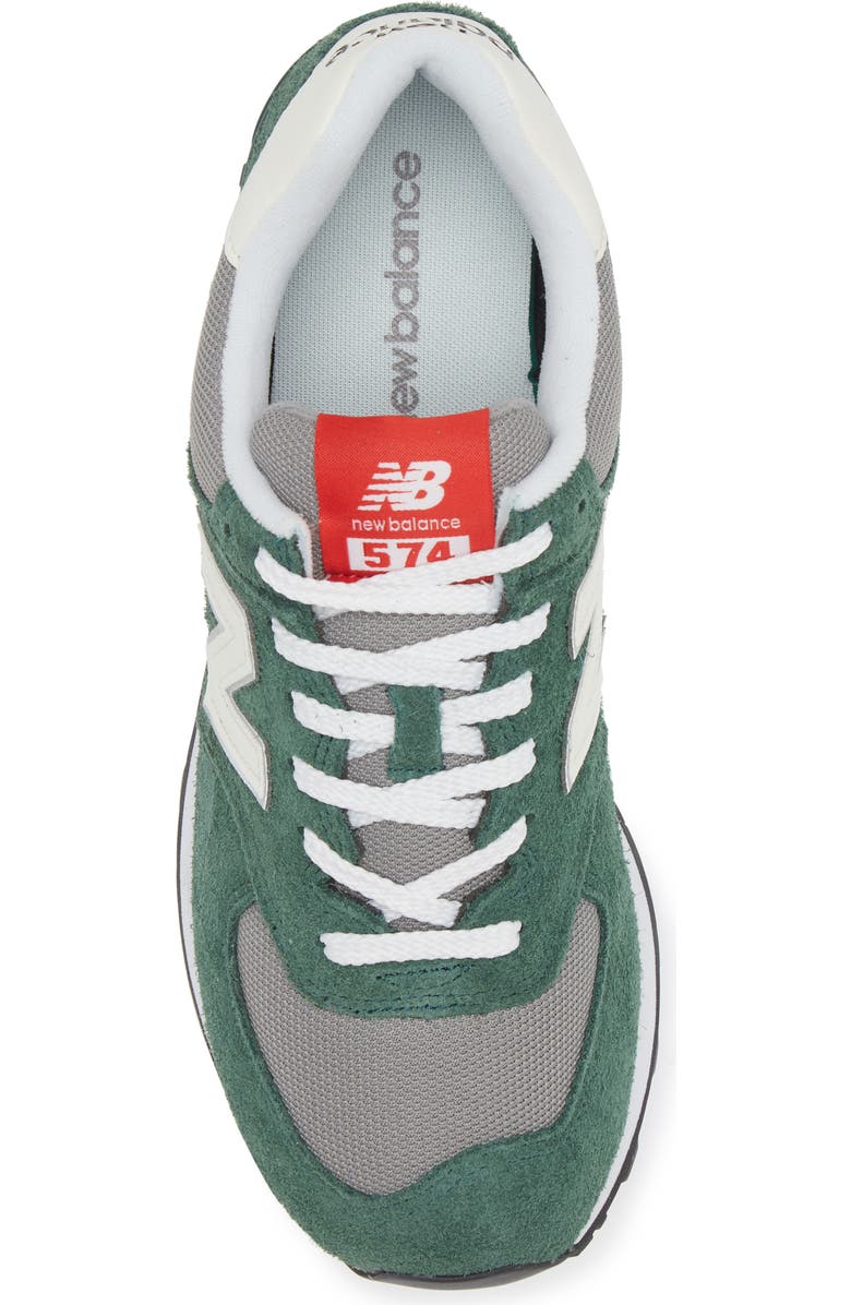 New Balance Gender Inclusive 574 Sneaker, Alternate, color, Nightwatch Green/ Sea Salt
