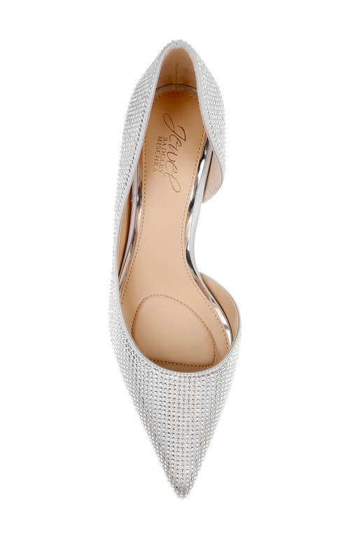 Jewel Badgley Mischka Women's Teegan Pointed Toe Pumps In Silver Satin
