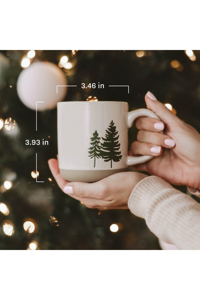 Holiday 14 oz Stoneware Coffee Mug, Alternate, color, Holly