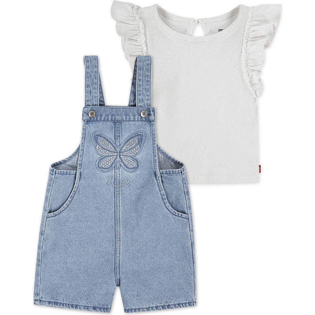 LEVI'S® LEVI'S® FLUTTER SLEEVE TOP & OVERALLS SET