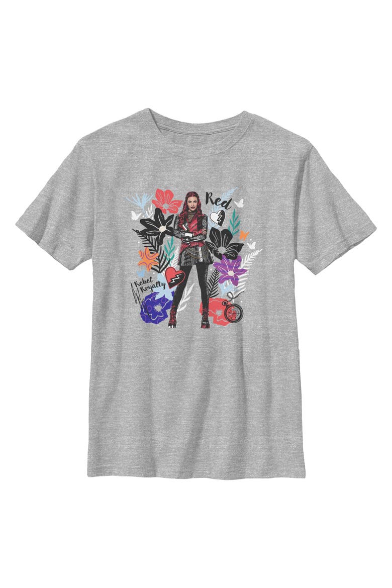 Boy's Descendants Wicked Wonderland Rebel Royalty Portrait  Graphic T-Shirt, Main, color, Sport Grey
