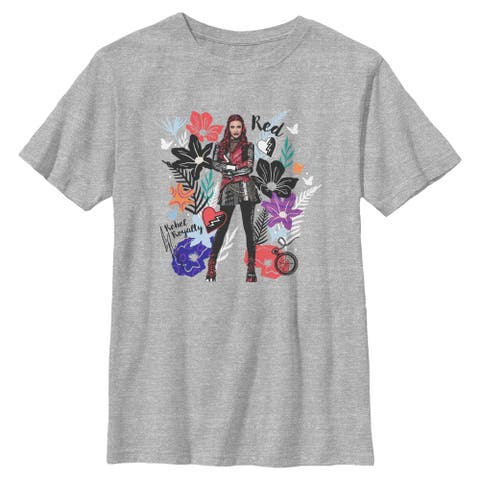 Boy's Descendants Wicked Wonderland Rebel Royalty Portrait  Graphic T-Shirt