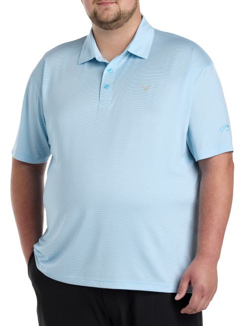 Callaway Fine Line Striped Polo Shirt in River Blue 