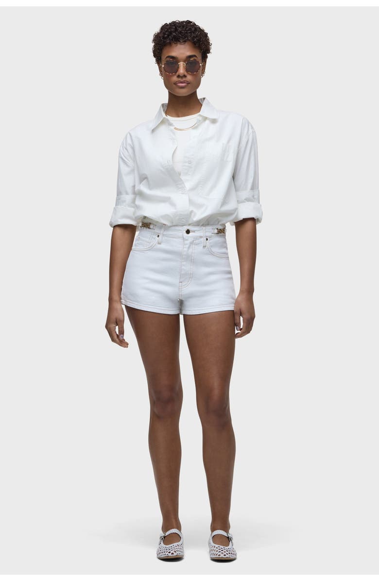 Hudson Jeans Harlow Accent Hardware Short, Main, color, White