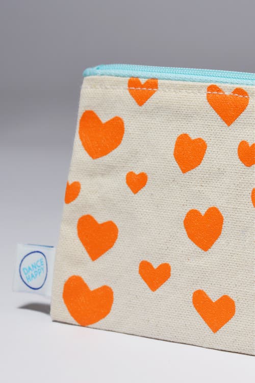 Dance Happy Love Who You Are Pencil Case In Bright Orange