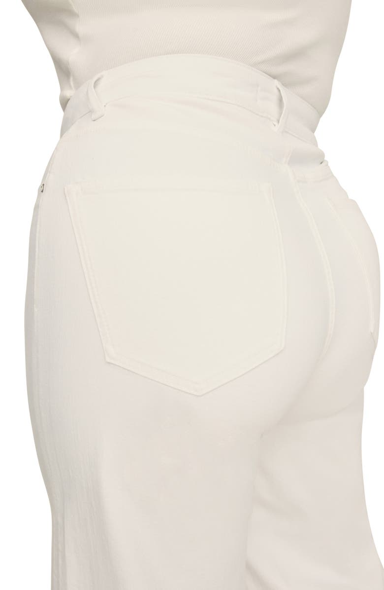 WARP+WEFT ICN Raw Hem High Waist Ankle Wide Leg Jeans, Alternate, color, 