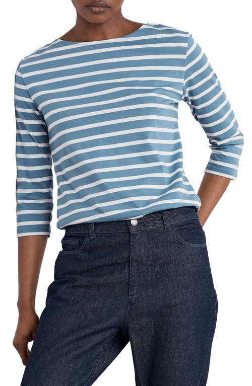 Seasalt Cornwall Sailor Stripe Organic Cotton Top In Multi