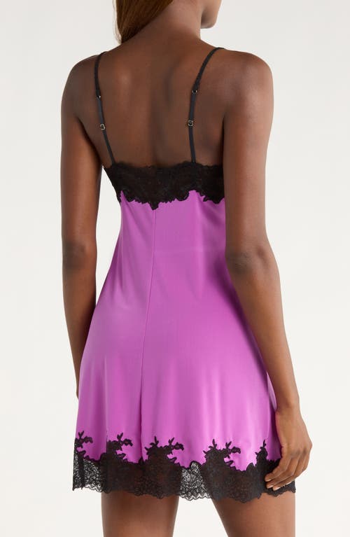 Natori Enchant Lace Trim Satin Chemise In Multi