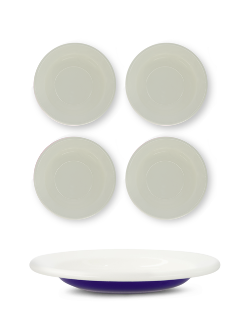 Elifle Two Tone Enamel Dinner Bowl In Gray