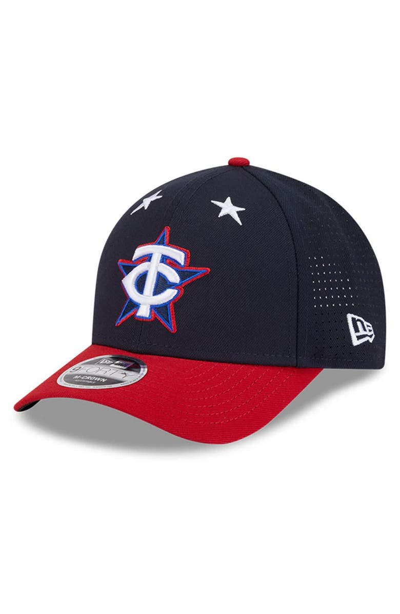 New Era Men's New Era Navy/Red Minnesota Twins 2025 MLB All-Star Game Workout 9FORTY M-Crown Adjustable Hat, Alternate, color, Navy