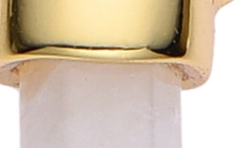 Eye Candy Los Angeles Clear Quartz Frontal Hoop Earrings