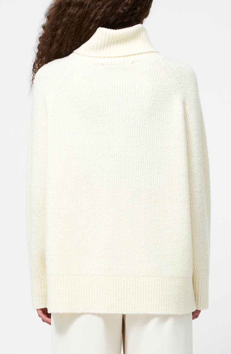 French Connection Emilia Oversize Turtleneck Sweater, Alternate, color, Porcelain Cream