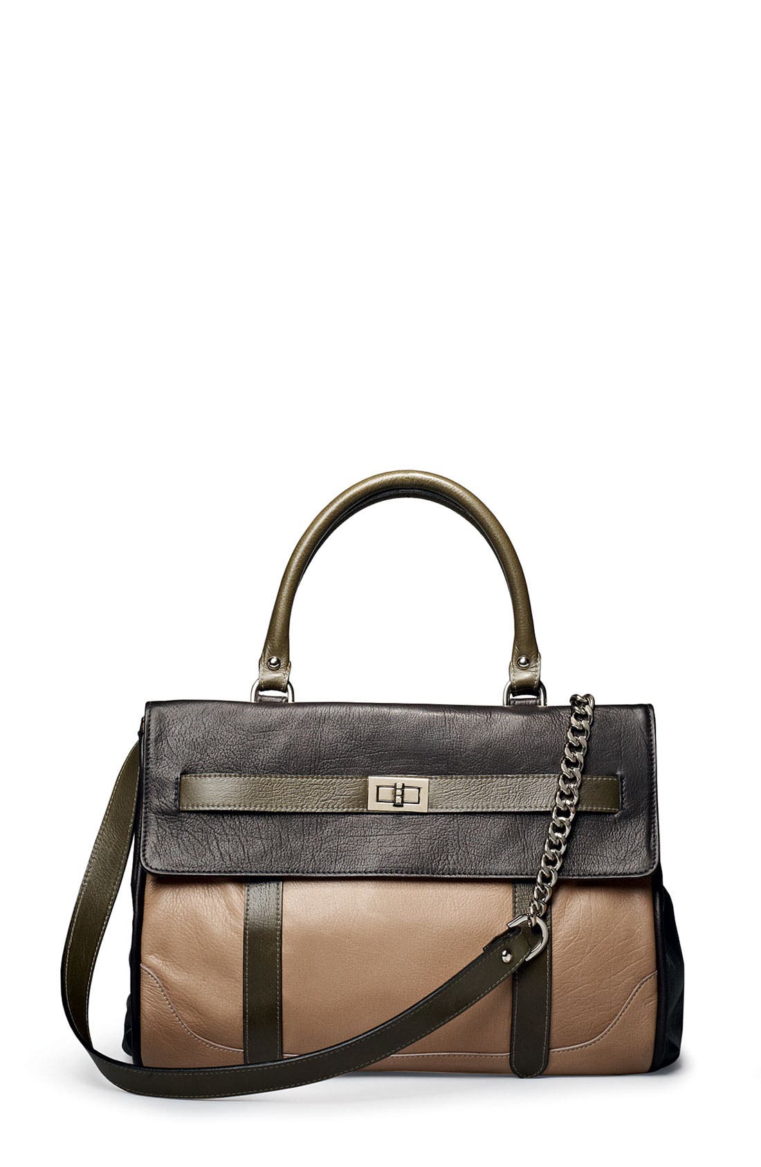 Roccatella 'Jane' Belted Leather Satchel, Alternate, color, 