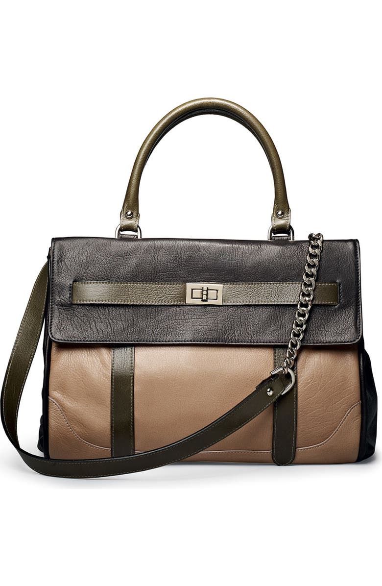 Roccatella 'Jane' Belted Leather Satchel, Alternate, color,