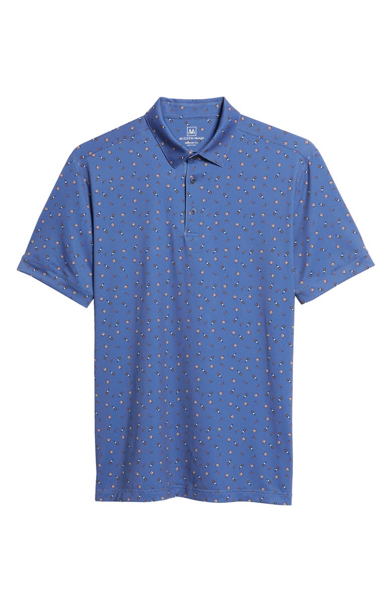 Mizzen+Main Men's Versa Whiskey & Cigar Print Performance Golf Polo, Alternate, color, 