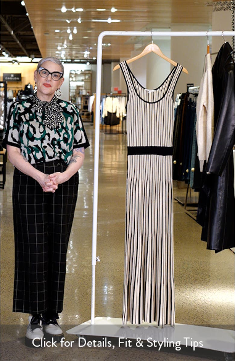 Stripe Sleeveless Sweater Dress, sales video thumbnail