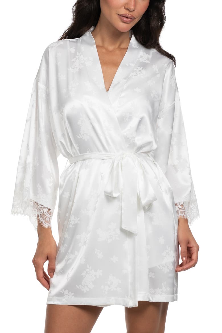 Shane Jacquard Satin Robe, Main, color, IVORY