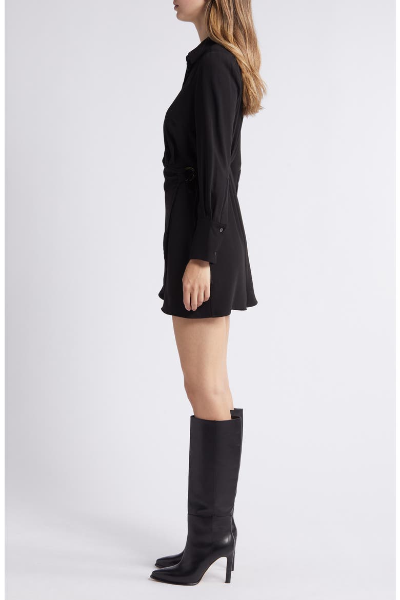 Long Sleeve Sheath Shirtdress, Alternate, color, BLACK
