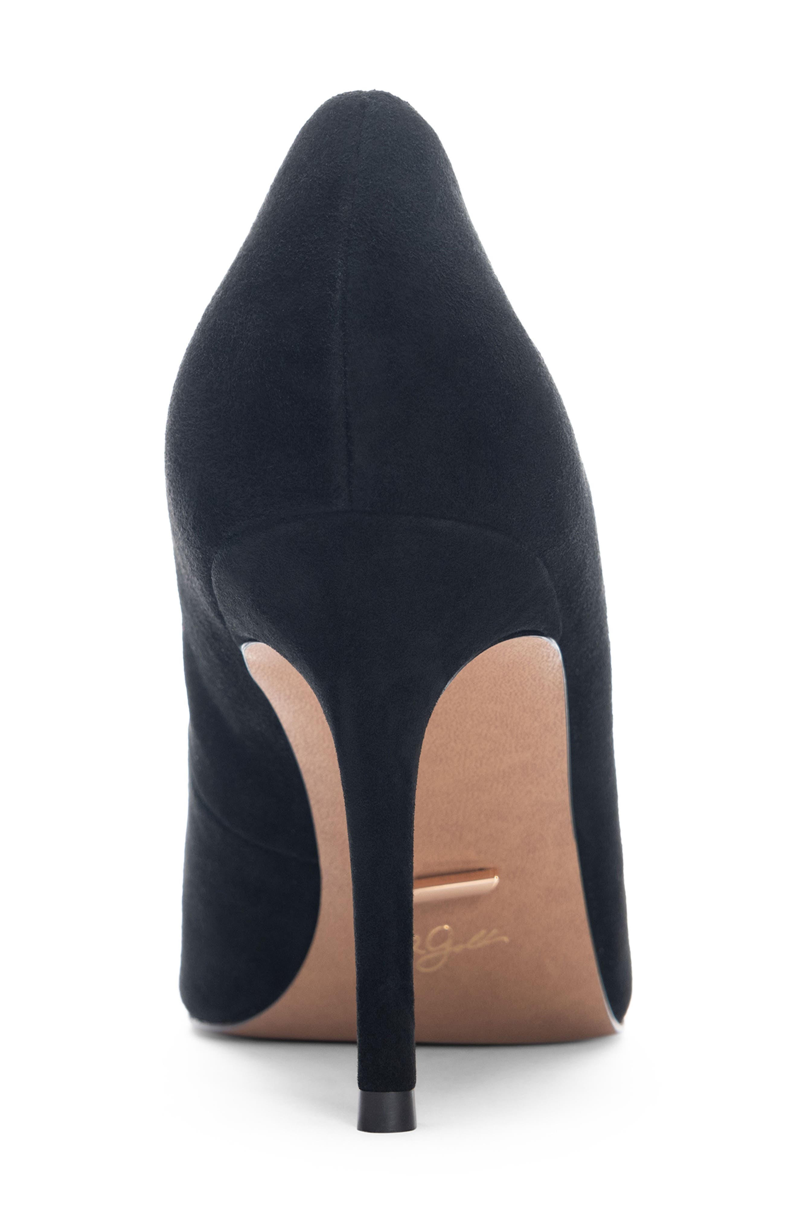 Rafee Liquid Patent Pointed Toe Pump, Alternate, color, BLACK