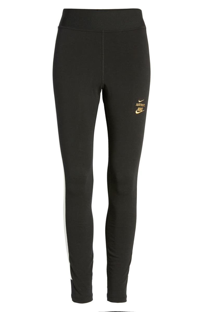 Nike Sportswear Legasee Glam Dunk Cotton Blend Leggings, Alternate, color,