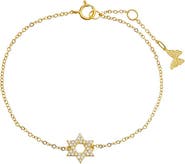 BY ADINA EDEN Pavé Star Of David Charm Bracelet