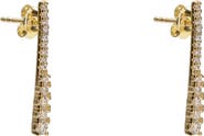 Argento Vivo Sterling Silver Graduated Cubic Zirconia Bar Drop Earrings