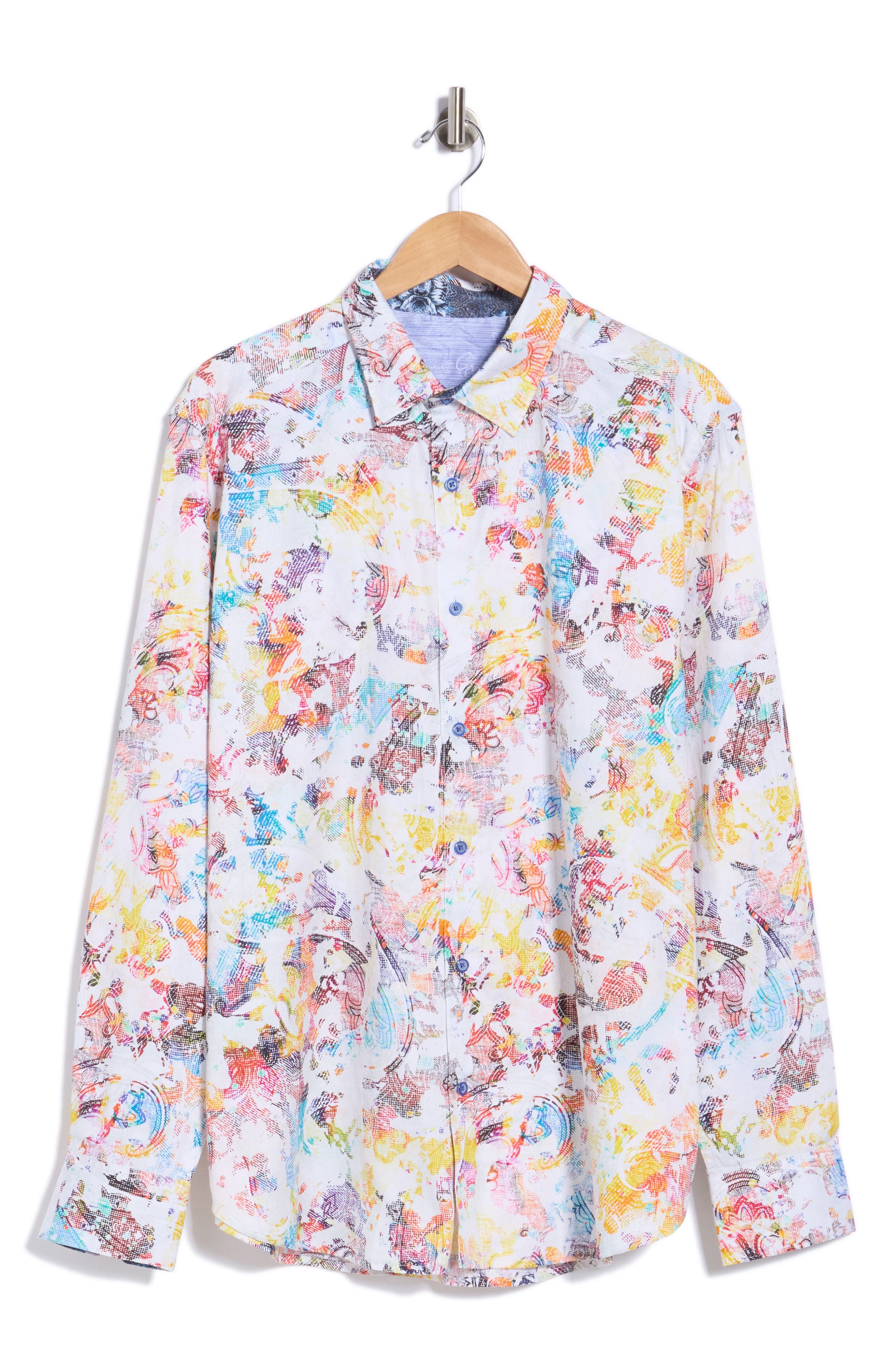 Splash of Color Print Cotton Shirt