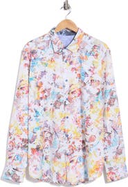 Robert Graham Splash of Color Print Cotton Shirt