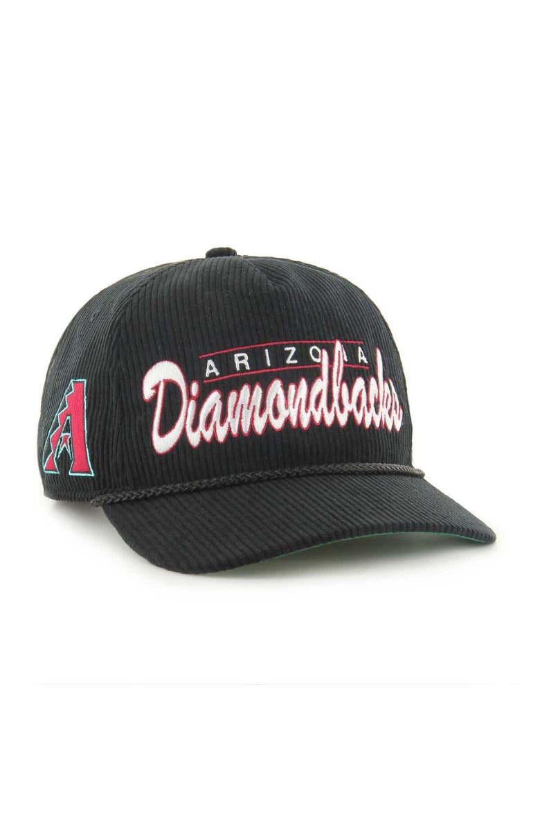 '47 Men's '47 Black Arizona Diamondbacks Corduroy Hitch Adjustable Hat, Alternate, color, Black