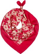 Lauren Ralph Lauren Spring Flowers Small Silk Square Scarf