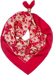 Lauren Ralph Lauren Spring Flowers Small Silk Square Scarf