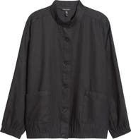 Eileen Fisher Stand Collar Linen Jacket