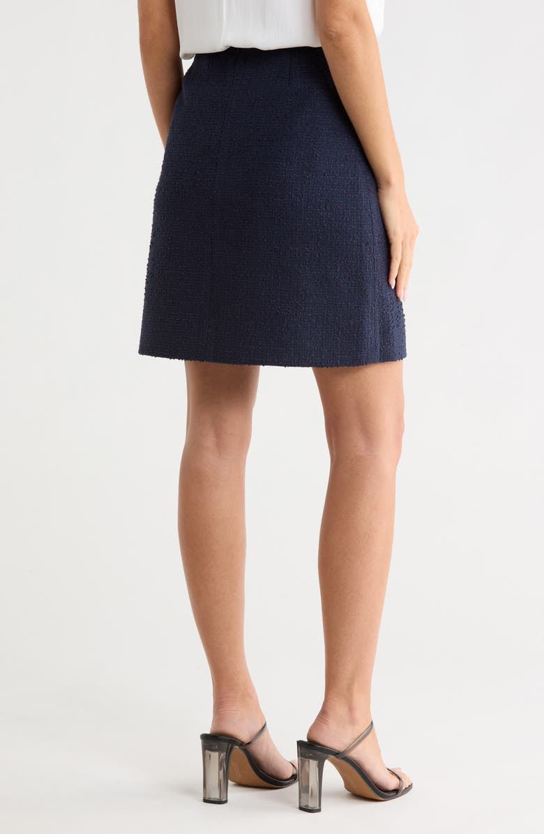LK Bennett Charlie Tweed Miniskirt, Alternate, color, Blue Navy