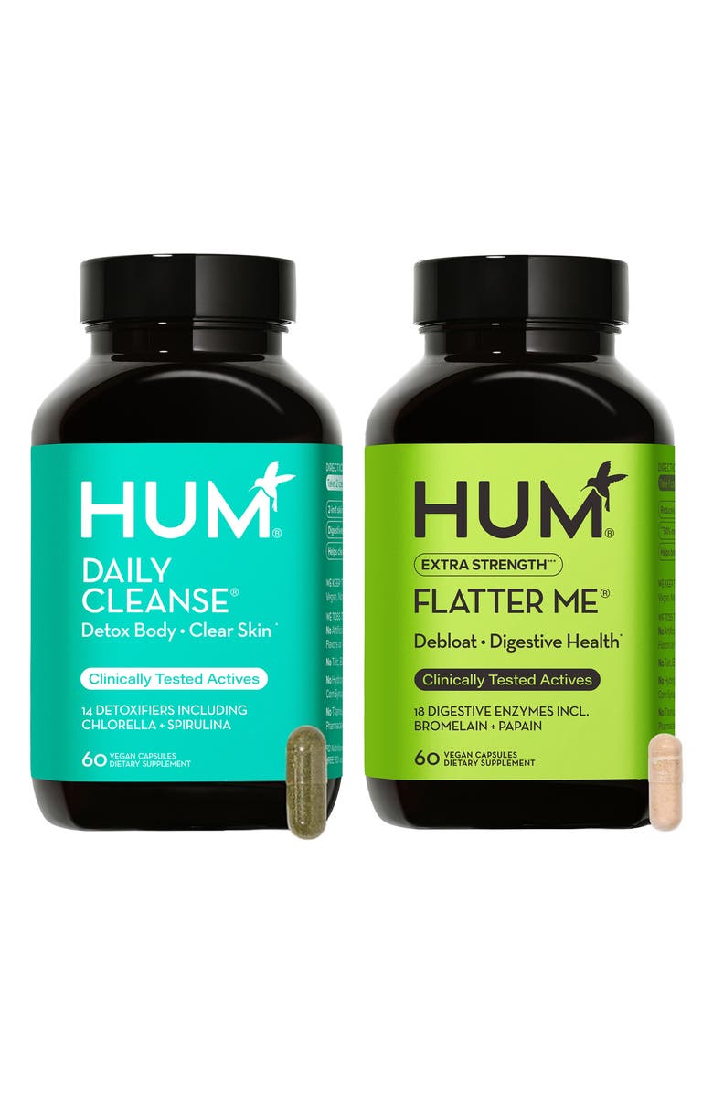 Hum Nutrition Debloat Detox Dietary Supplements Set, Main, color, 