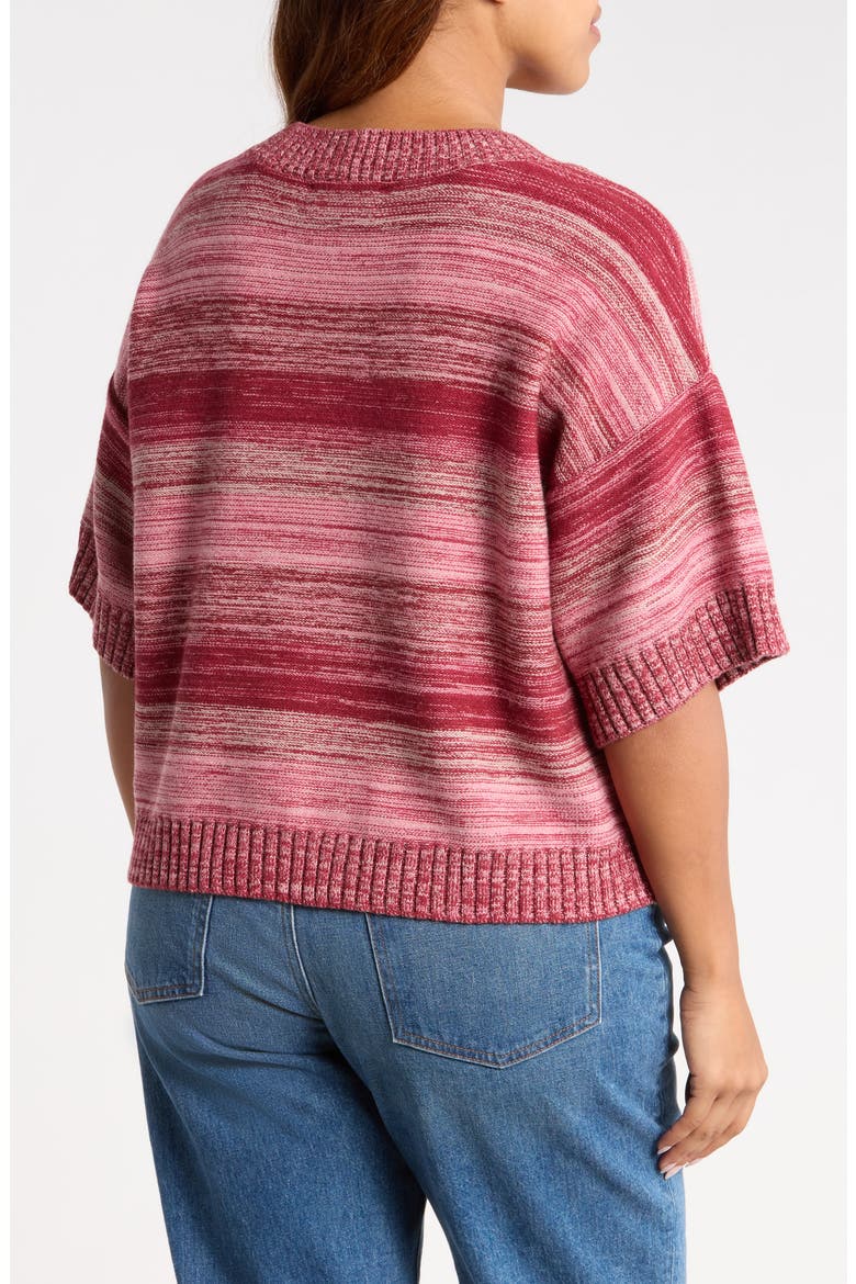 Broome Marled Stripe Sweater, Alternate, color, CHERRY